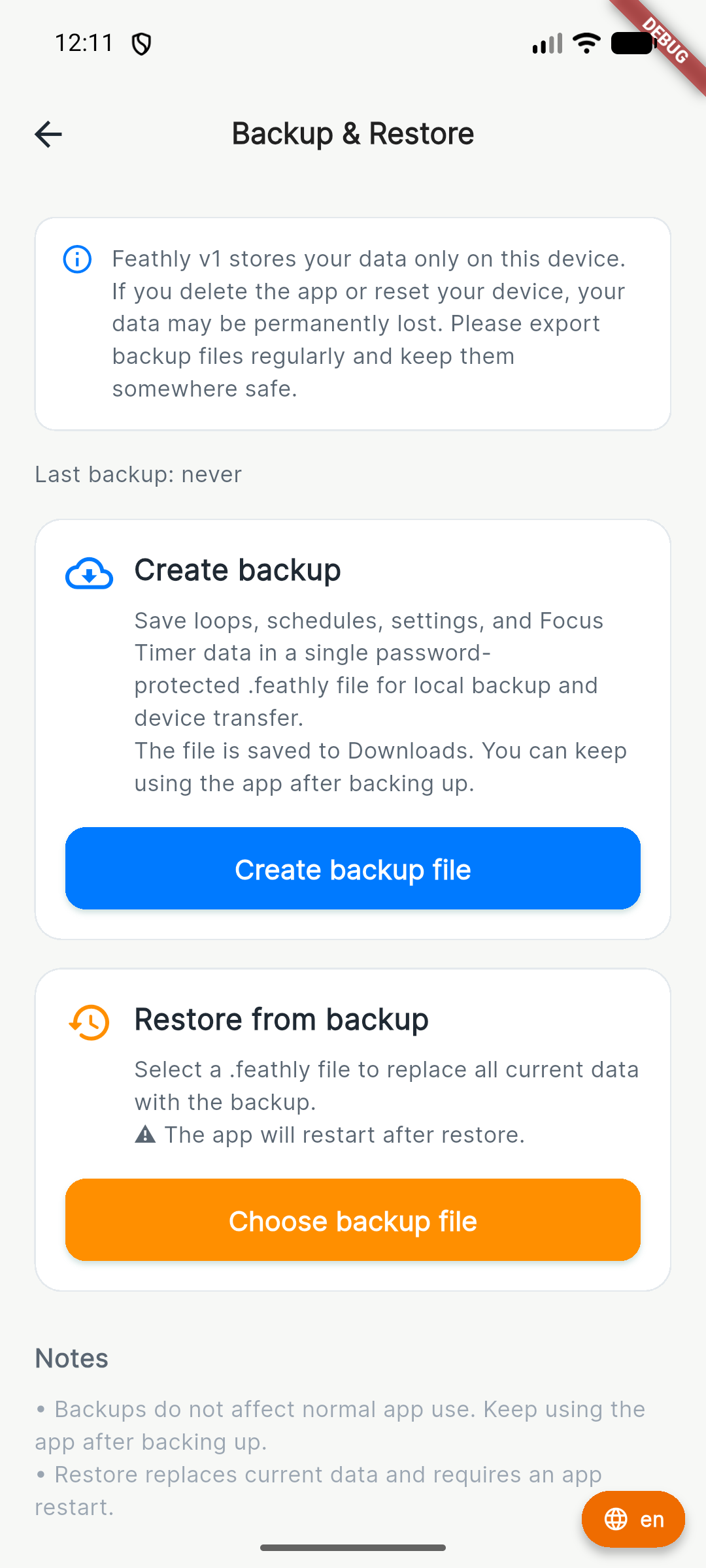 Backup and Restore overview